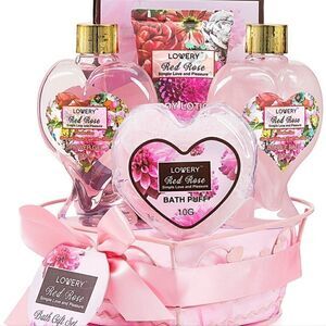 LOVERY Red Rose Scent Spa Gift Basket